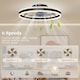 image 5 of HOMCOM Ceiling Fan with Light and Remote, 3 Colour Temperatures, 50cm | Black | Black, Transparent | 50 x 50 x 13.5 cm