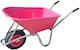 image 1 of Big Mucker 100 L/120 kg Wheelbarrow, Deep Plastic Pan with Puncture-Proof Wheel, Pink