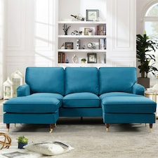 Woodbury U-Shaped Corner Sofa - Teal