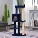 image 7 of PawHut 104cm Cat Tree Condo Tower with Scratching Post Perch Ball, Blue