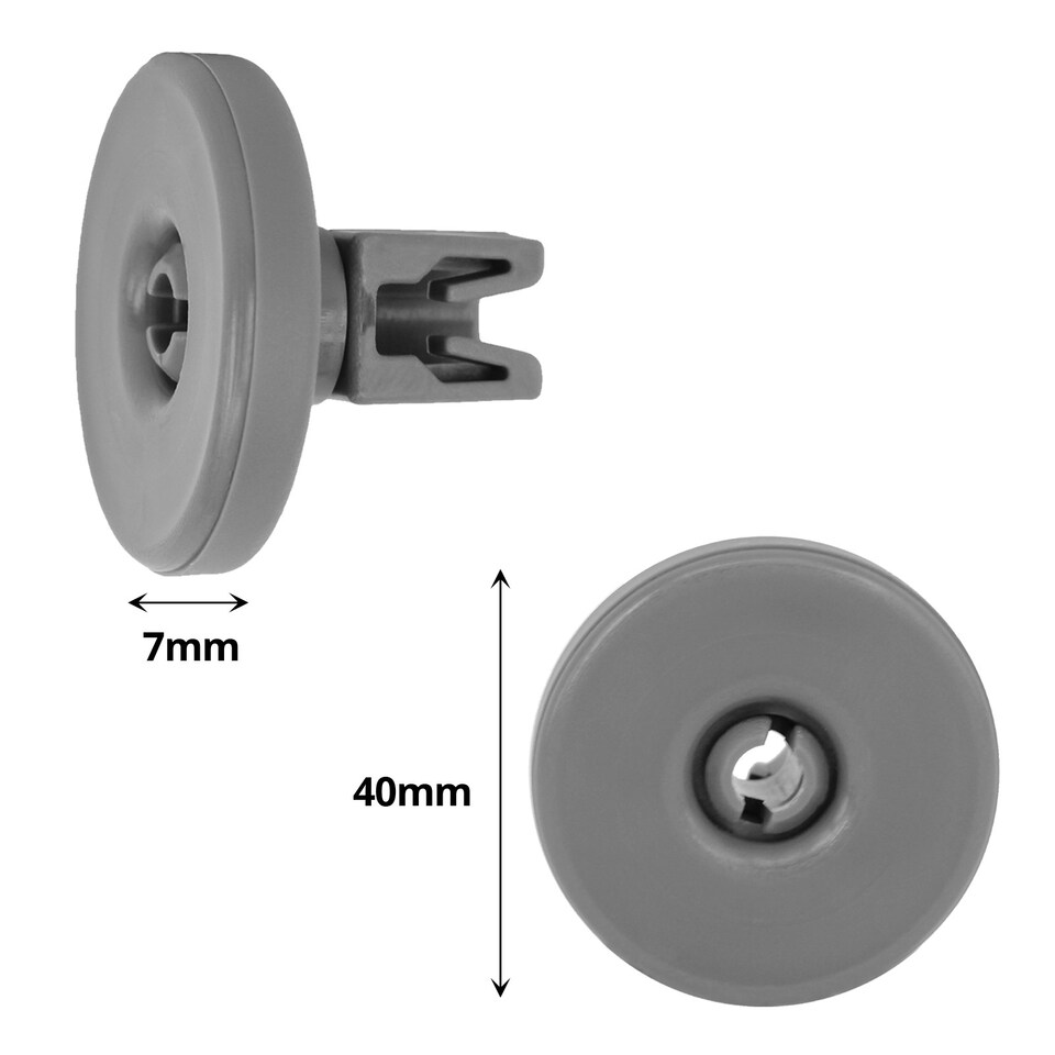 image 1 of SPARES2GO Basket Wheels compatible with Hotpoint Dishwasher Dishwasher 40mm x 8
