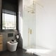 image 3 of Balterley Contemporary Wetroom Screen Aluminium | Copper | Brushed Brass
