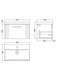 image 8 of Balterley Partial Fluted 1 Drawer Wall Hung Vanity Unit with 1 Tap Hole Thin-Edge Basin | Grey | Satin Grey