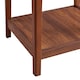 image 5 of Teamson Home Kingston Side Table With Faux Marble Top Solid Wood Leg, Walnut Finish