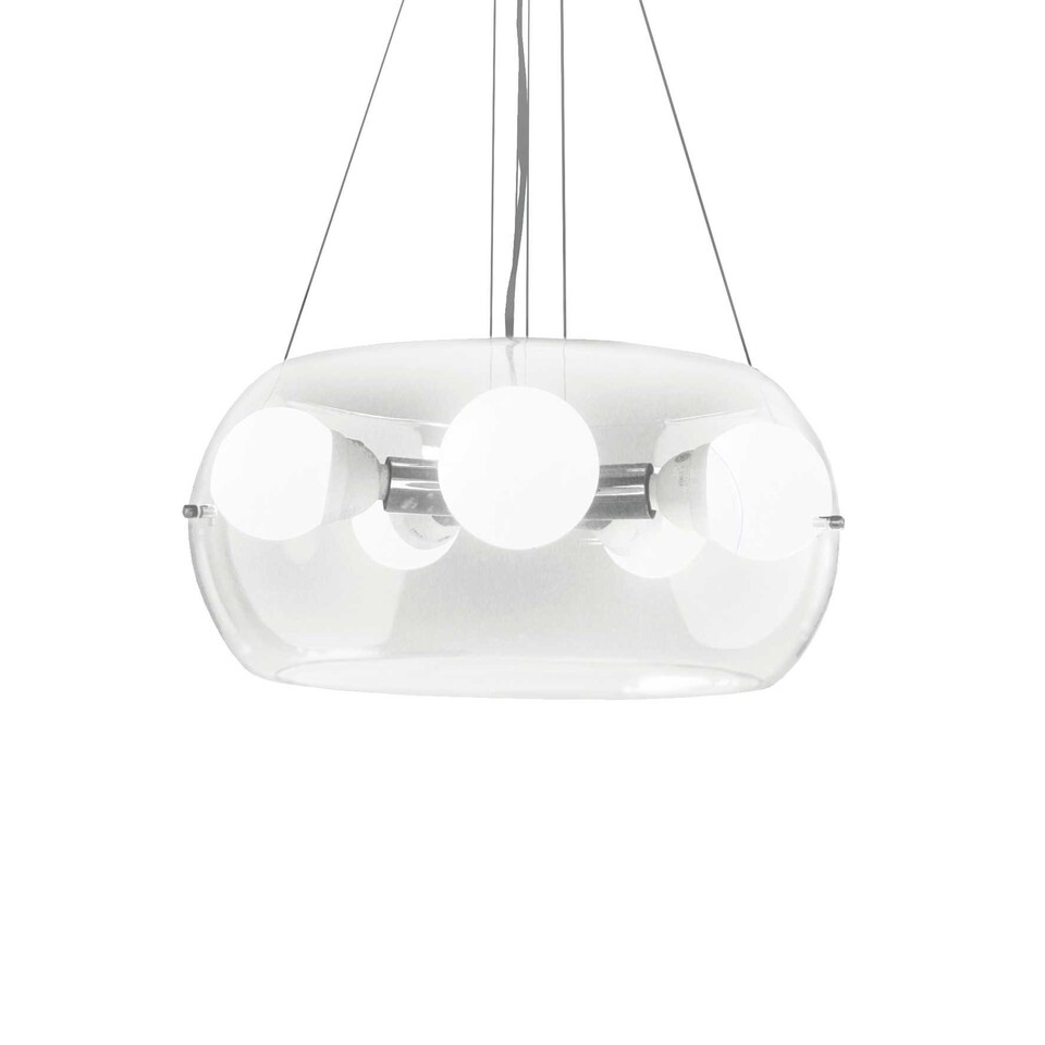 image 1 of Audi 5 Light Ceiling Pendant Clear, E27