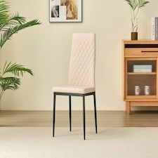 Emily Leather Comfort Dining Chairs - Set of 4 | Pink