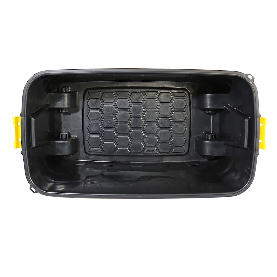 image 1 of Charles Bentley 2 x 145L Heavy Duty Trunk on Wheels - Black