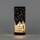 image 4 of 22cm Deep Blue Christmas Vase - LED Village Decor