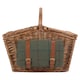 image 3 of Elegant 4 Person Green Tweed Fitted Picnic Basket