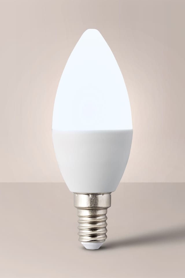 image 1 of ValueLights E14 Pack of 4 4W Candle Cool White LED Bulbs | White