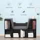 image 5 of HOMCOM Cube Bookshelf Organizer with Reading Seat, Six Cubes, Black