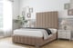 image 2 of Sloomy Langston Mink Plush Bed Frame With Mattress With 50" Upholstered Headboard 6' Super King