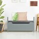 image 7 of COSTWAY Wooden Shoe Bench Shoe Storage Cabinet Organizer Grey