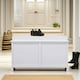 image 3 of Shoe Storage Bench With Cushioned Seat And 2 Drawers White White