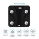 image 2 of Get Fit Smart Bathroom Scales - Monitor Weight Loss Digital Body Weighing Scale - Connect to IOS/Android via Bluetooth, LCD Display & Automatic On/Off - Black