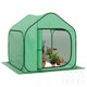image 9 of Outsunny Mini Pop Up Greenhouse w/ Reinforced PE Cover, Zipper Door, Green