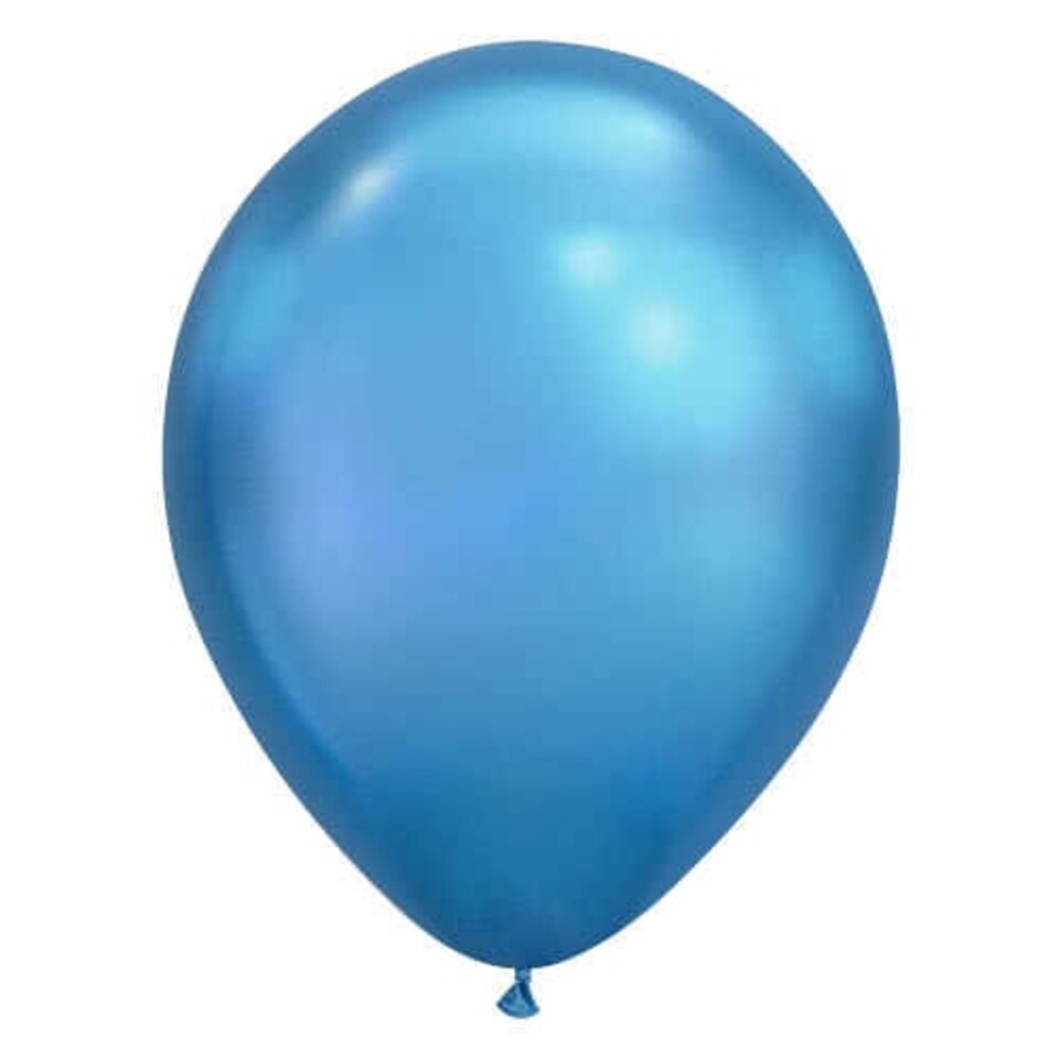 Chrome Blue Latex Qualatex Balloon 28cm / 11 in