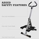 image 8 of HOMCOM Foldable Stepper Adjustable Step Machine with Handlebar LCD Display, White