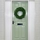 image 3 of 60cm Plain Green Christmas Wreath with 160 Bullet Tips