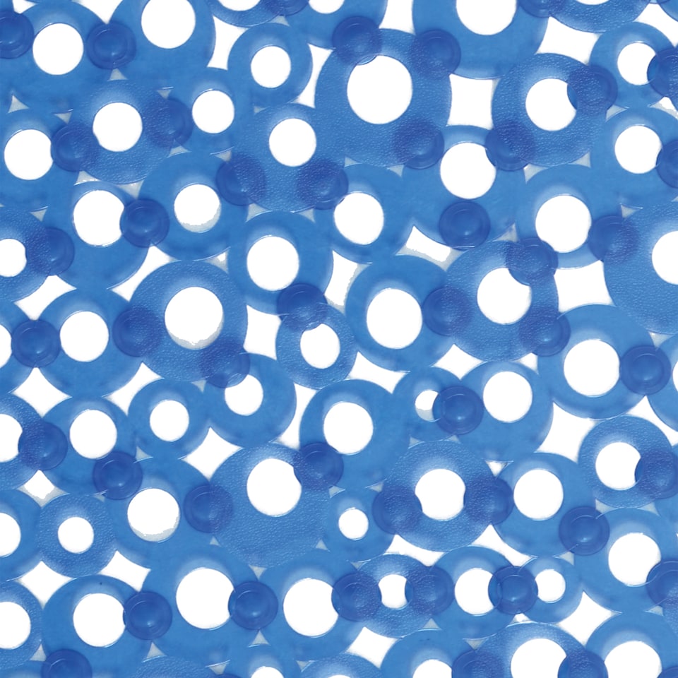 image 1 of Showerdrape Otto Blue Anti Slip PVC Bath Mat 69cm x 36cm | Blue | Blue | 1