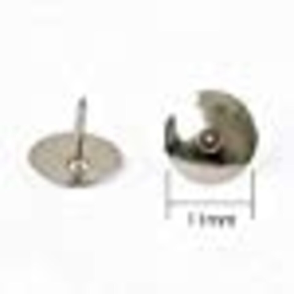 image 1 of Box of 50 Nickel Thumb Tacks Push Pins