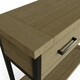 image 8 of Lowry 2 Drawer Console Table Driftwood Lacquered Solid Reclaimed Pine Brown