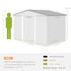 image 7 of Outsunny 8 x 6ft Garden Storage Shed with Double Door Brown Wood Effect 