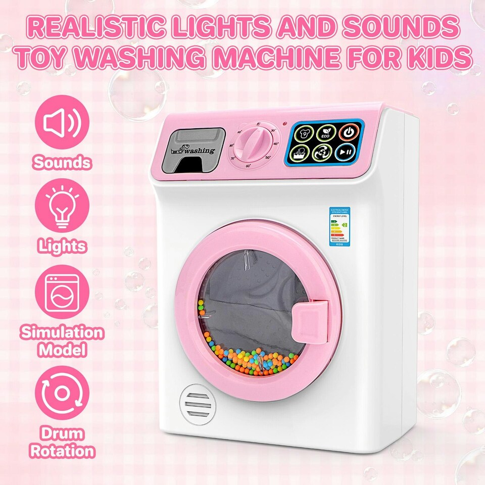 image 1 of Kids Washing Machine Toy with Sounds