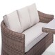 image 4 of Primrose Living Classic Rattan 8 Seater Sofa Set with Rising Table in Natural
