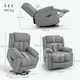 image 5 of HOMCOM Power Lift Recliner Chair with Massage, Linen Overstuffed Lift Chair for Elderly, Electric Recliner Armchair with Footrest, Remote Control and Side Pocket, for Living Room, Light Grey | Grey | Light Grey