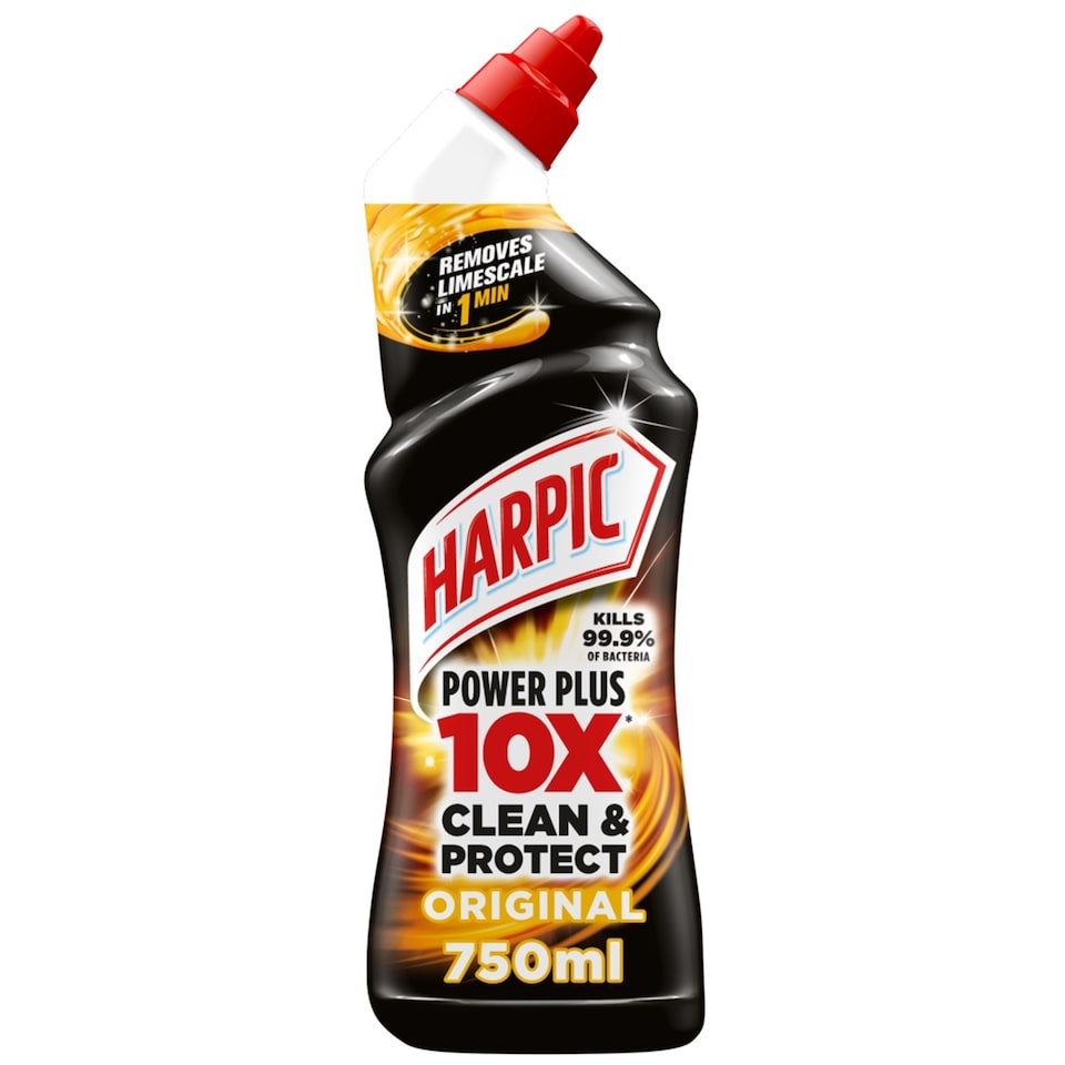 image 1 of 6 x Harpic Power Plus Max Disinfectant Toilet Cleaner Limescale Removal 750ml