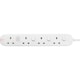 image 2 of Masterplug 13A 4 Socket Individually Switched Extension Lead 2m, White