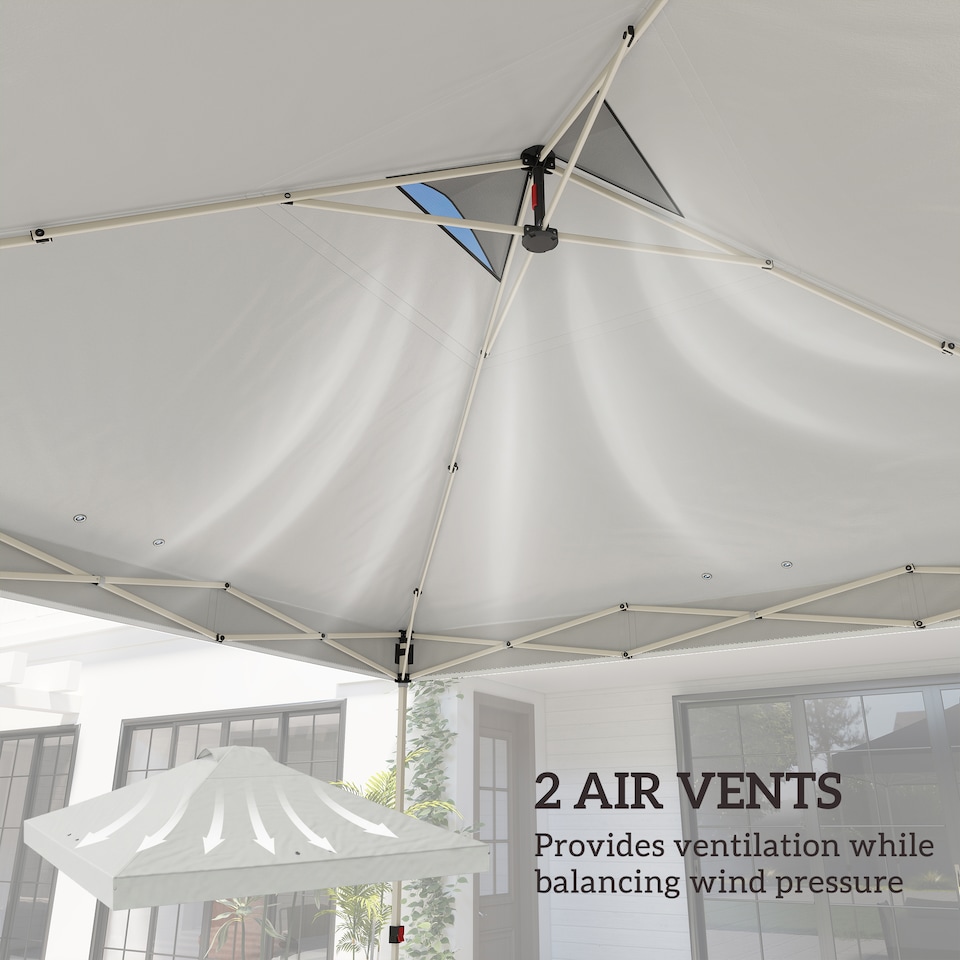 image 1 of Outsunny Gazebo Roof Replacement UV50+ Waterproof 3x3(m) White | White | White | 300 x 300 cm