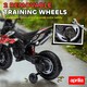 image 5 of AIYAPLAY 12V Kids Motorbike Aprilia Licenced with Training Wheels, Red