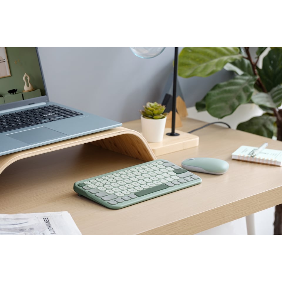 image 1 of ASUS Marshmallow KW100 75-Percent Wireless KEYBOARD - GREEN