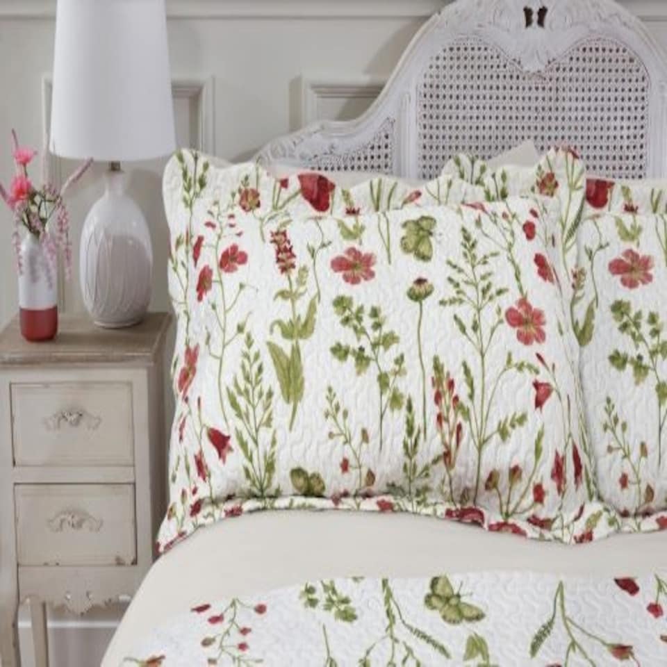 image 1 of Poppies Bedspread Single Bed Multi | Multi | Multi