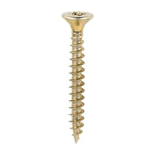 Timco - Solo Chipboard & Woodscrews - PZ - Double Countersunk - Yellow (Size 6.0 x 50 - 200 Pieces)