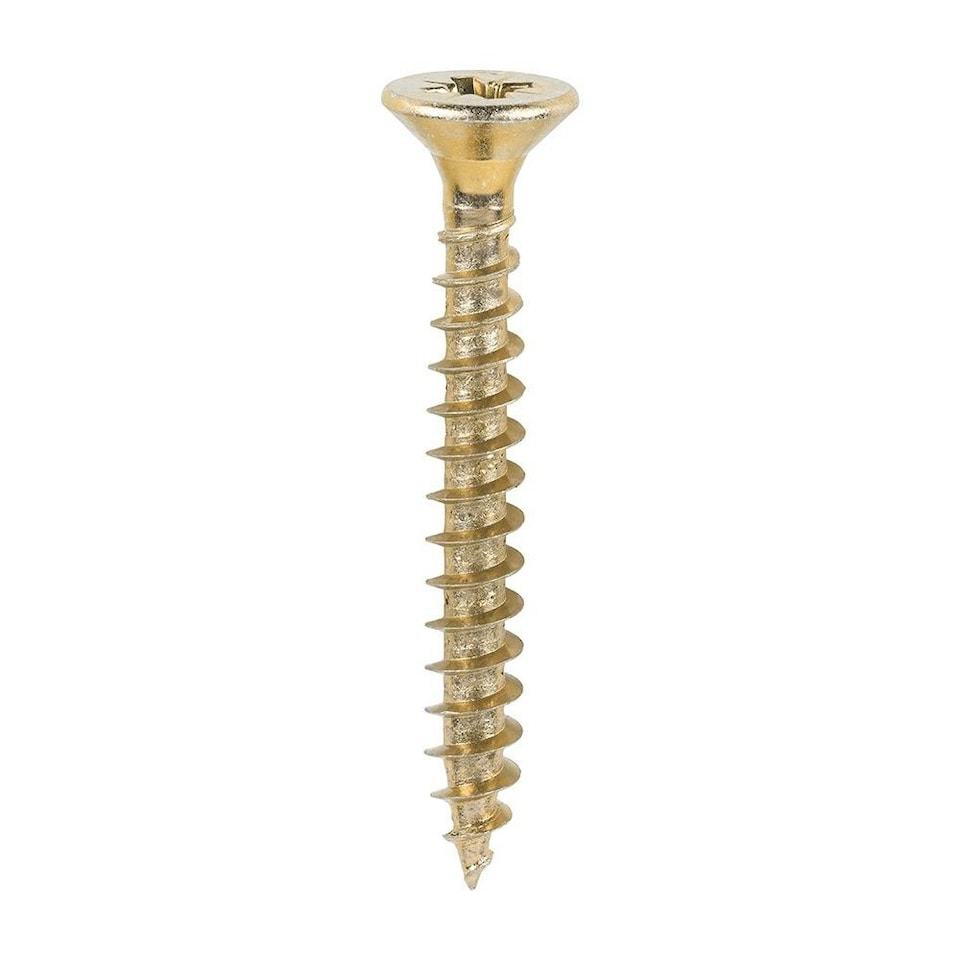 image 1 of Timco - Solo Chipboard & Woodscrews - PZ - Double Countersunk - Yellow (Size 6.0 x 50 - 200 Pieces)