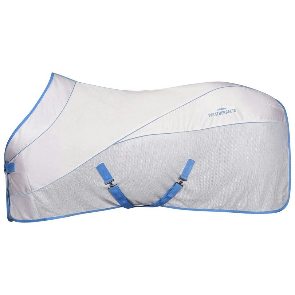 image 1 of Weatherbeeta Air-Tec Standard-Neck Horse Cooler Rug - White/Blue - 6´ 0"