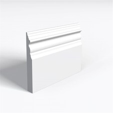 Pack of 15 (Total 15 Units) - MDF Primed Elizabethan Skirting Board & Rebate - 18mm (T) x 144mm (H) x 4200mm (L)