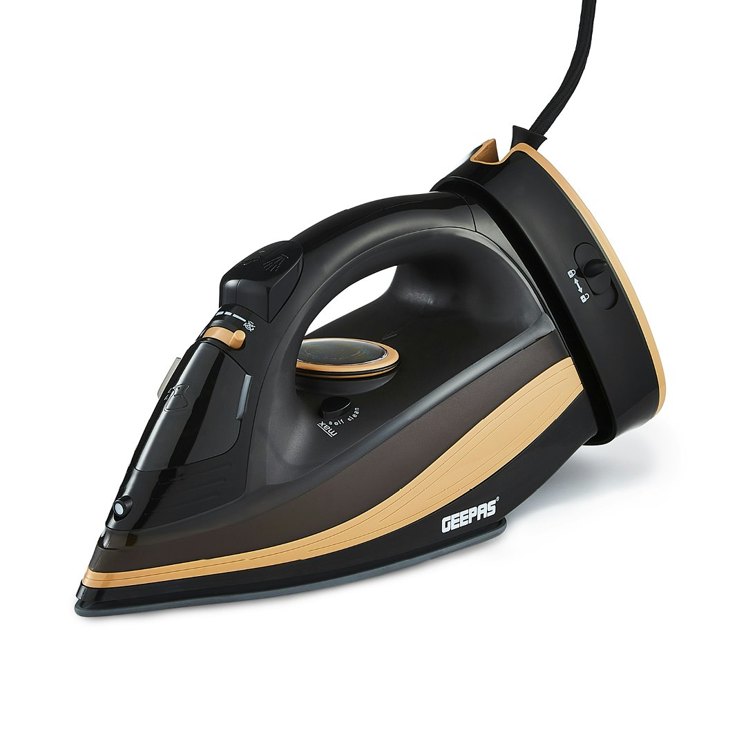GEEPAS Cordless Steam Iron 2400W Black & Gold