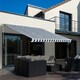 image 2 of Outsunny Garden Sun Shade Canopy Retractable Awning, 3 x 2.5m, Blue and White Blue