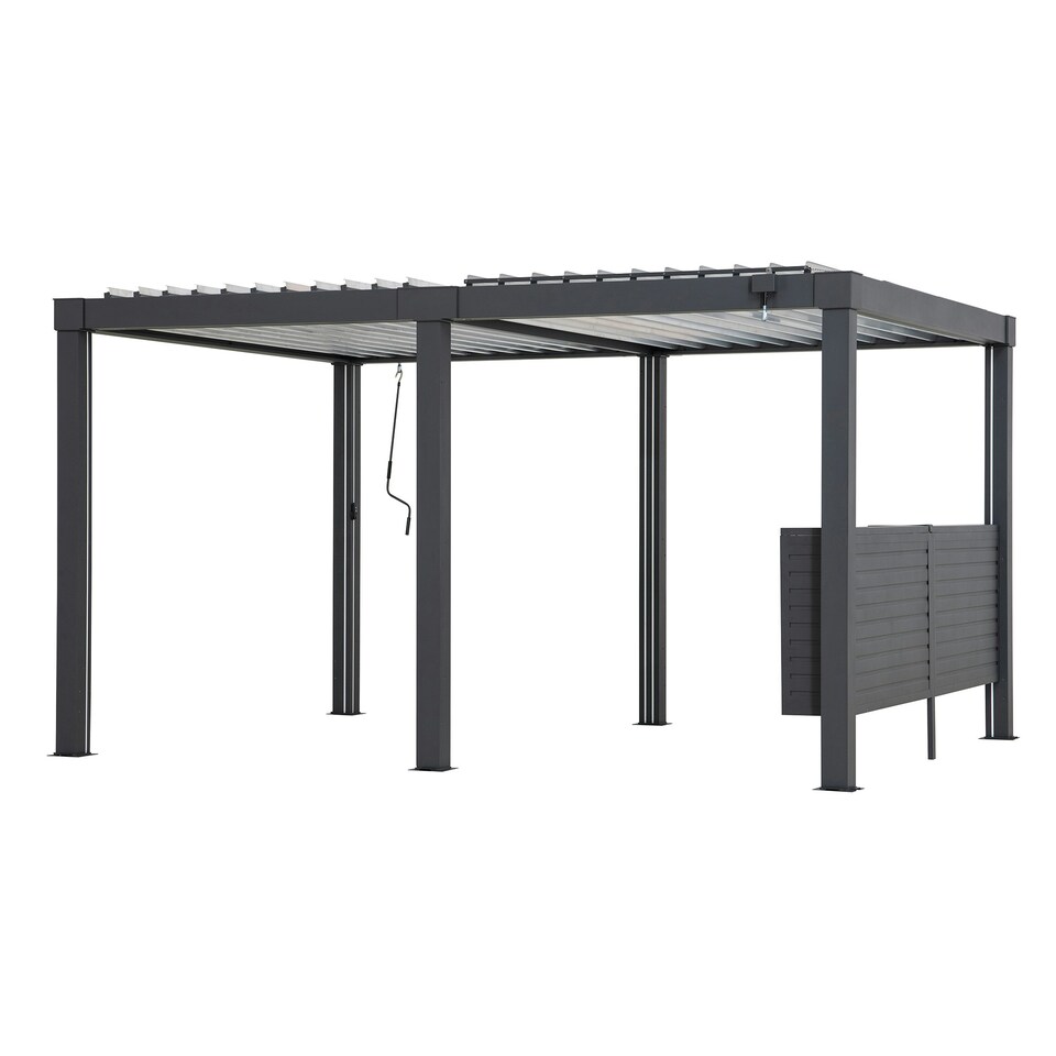 image 1 of Sunjoy Accessory Bar for Louvered Pergola, 3M Side-powder Coated(Not Inculde Gazebo)