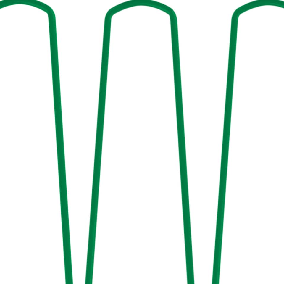 image 1 of 50 U-Shape Ground Pegs Green