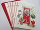 image 2 of Pack of 6 'Snowman At Red Door' Design Christmas Greeting Cards