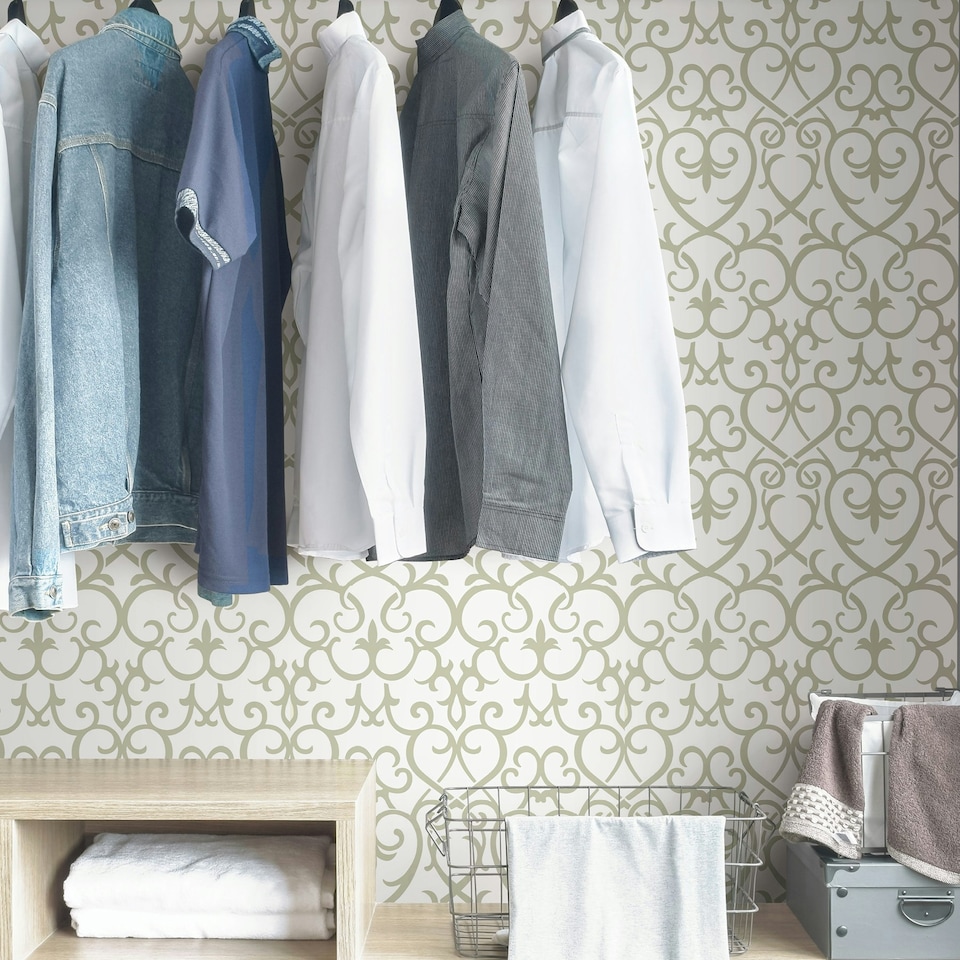 image 1 of NuWallpaper SLW3417 Rhapsody Self Adhesive Wallpaper, Grey Multi