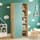 image 1 of Junior Vida Neptune 1 Door Wardrobe 5 Shelves & Clothes Rail, Blue & Oak