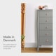 image 2 of BTFY Grey Tall Chest of 5 Drawers with Baroque Design