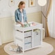 image 2 of AIYAPLAY Baby Changing Table with 4 Drawers, Nursery Diaper Baby Changing Unit for 0-12 Months (max. 11kg), with Mat, Infant Care Station for Bedroom Nursery | White