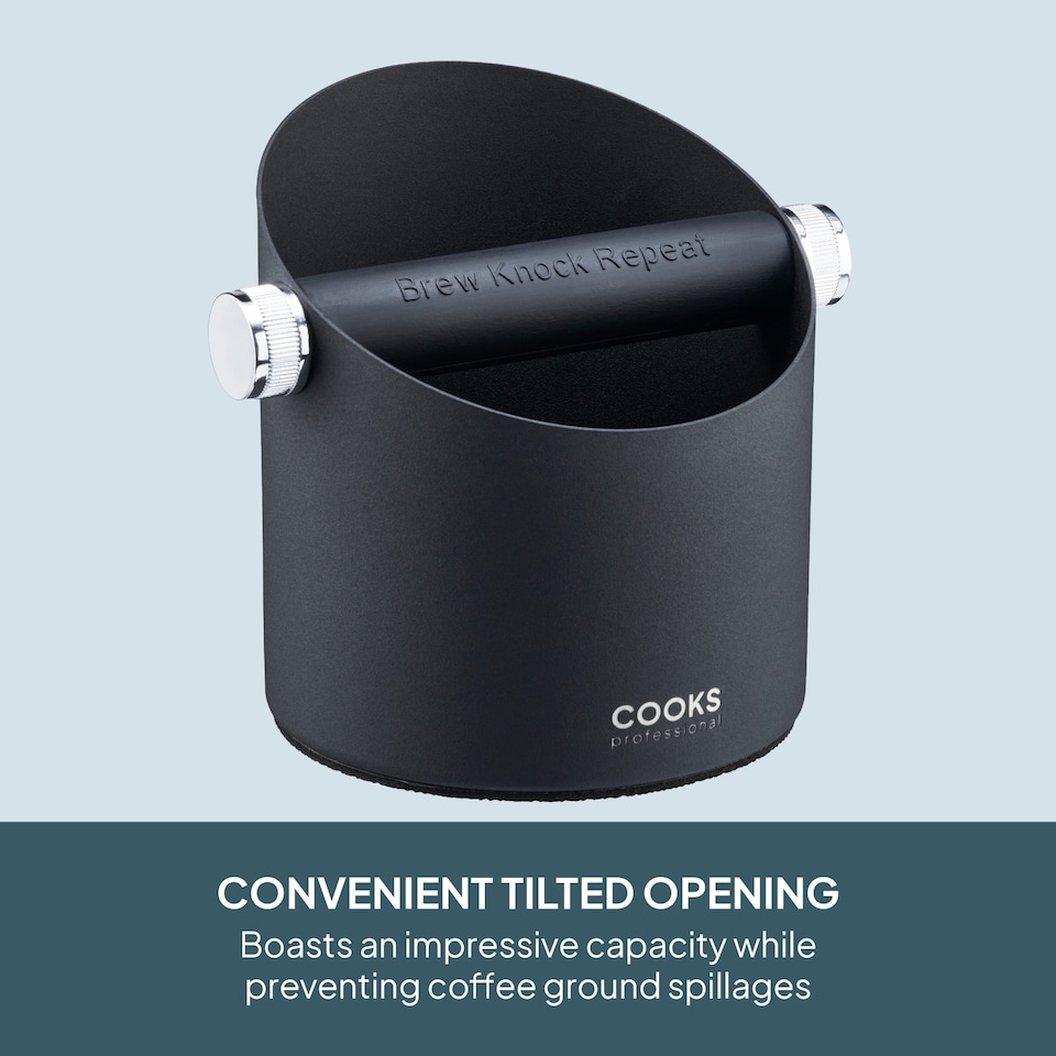 image 1 of Cooks Professional Steel Espresso Knock Box - Coffee Grounds Bin